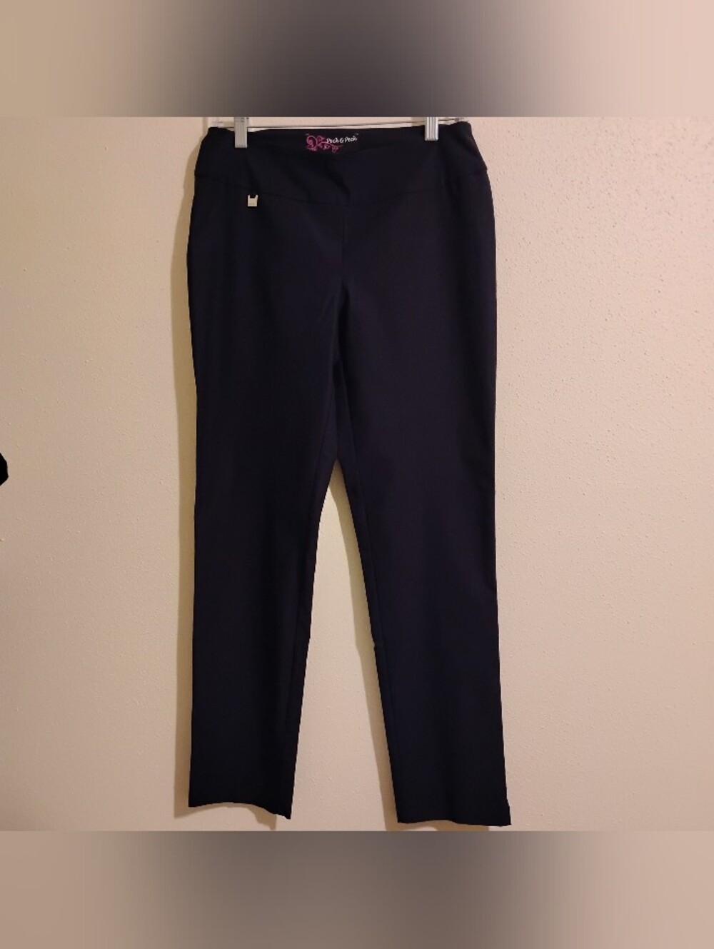 Peck & Peck Black Straight Leg Pants
